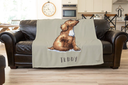 Cocker (Working) Personalised Throw